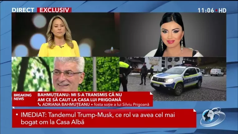Adriana Bahmuteanu a chemat politia la casa lui Silviu Prigoana, dupa moartea acestuia