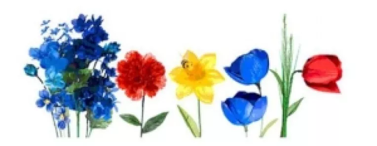 Prima zi a primaverii este serbata de Google printr-un doodle special